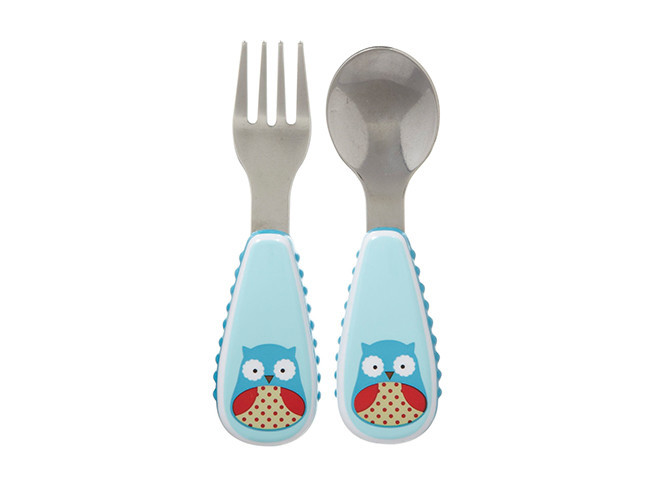 Skip Hop Zootensils Little Kid Fork & Spoon Owl 