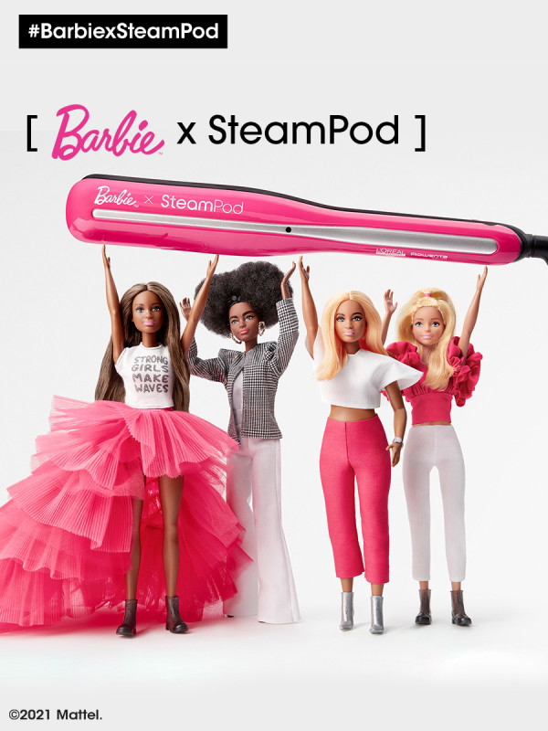 Barbie x Steampod от  L’Oréal Professionnel: 
лимитированная версия стайлера 
в розовом цвете